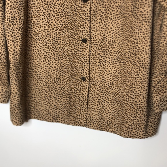 Alfred Dunner Womens Top Blouse Shirt Leopard Animal Print Buttons Down 18 PLUS - Picture 7 of 9